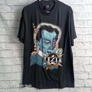 Vintage Tesla Shirt Mens Large Black Psychotic Supper Tour 1992 Made USA Rock